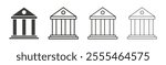 Bank icon pack. vector illustration