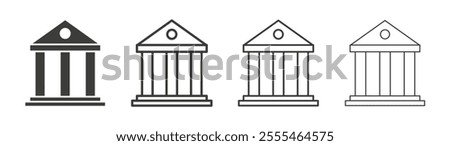 Bank icon pack. vector illustration