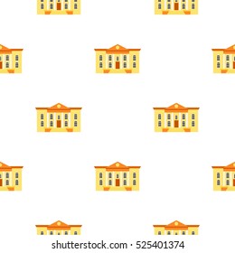 Bank icon pattern. Single building icon from the big city infrastructure pattern.