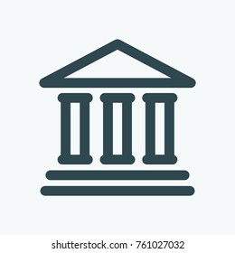 Bank icon, bank payment vector icon