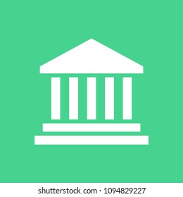 Bank icon. Saving or accumulation of money, investment concept. Vector illustration.