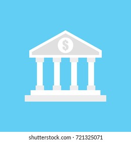 Bank icon. Saving or accumulation of money, investment concept. Vector illustration.
