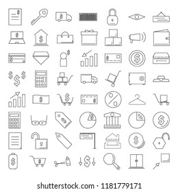 bank icon set