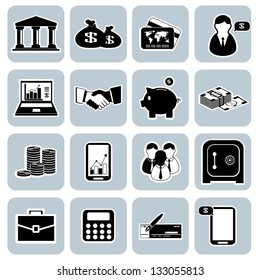 Bank icon set
