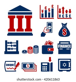 bank icon set