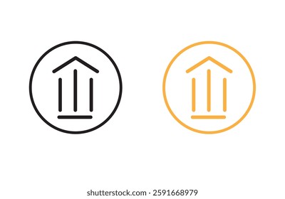 Bank icon set, bank logo, bank sing, bank symbol