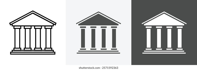 Bank icon set vector art