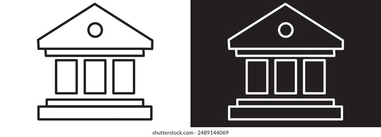 Bank icon set. Vector graphic illustration. Suitable for website design, logo, app, template, and ui.
