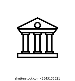 Conjunto de iconos de banco. Ilustración vectorial.