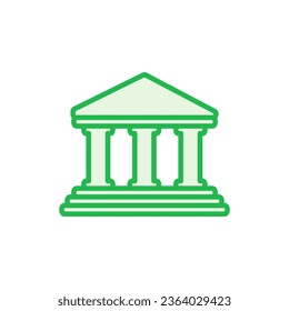 Bank icon set. bank vector icon, museum, university