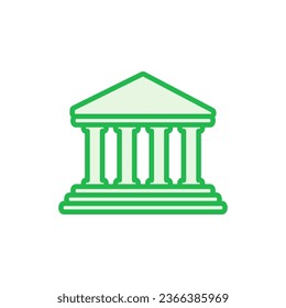 Bank icon set. bank vector icon, museum, university