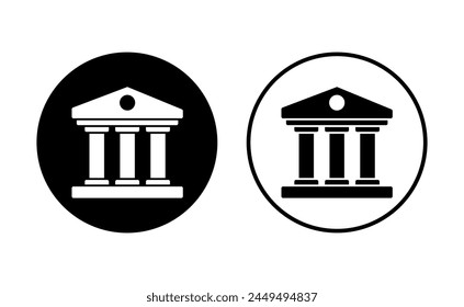 Bank icon set. bank vector icon, museum, university