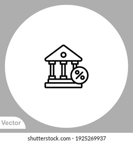 Bank icon sign vector,Symbol, logo illustration for web and mobile