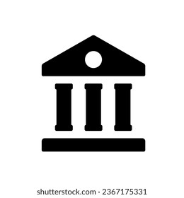 bank icon simple design logo illustration