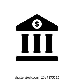 ilustración de logotipo de diseño simple de icono bancario