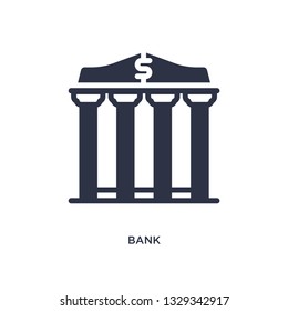 bank icon. Simple element illustration from education concept. bank editable symbol design on white background. Can be use for web and mobile.