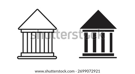Bank icon simple flat trend modern graphic design abstract logotype
