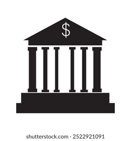 Bank icon. Simple illustration of bank vector icon for web