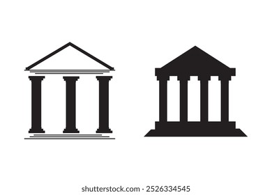 Icono del banco. Ilustración simple del icono del Vector del banco para el Web