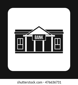 Bank icon in simple style isolated on white background. Finance and safety symbol