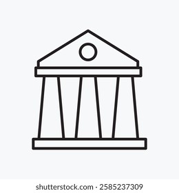 Bank icon. simple vector icon