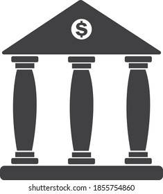 icono de banco ilustración de vector simple