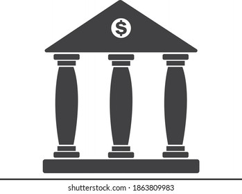 icono de banco ilustración de vector simple