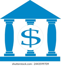 bank icon simple vector illustration, bank icon with dollar sign, bank icon, bank logo, house of money