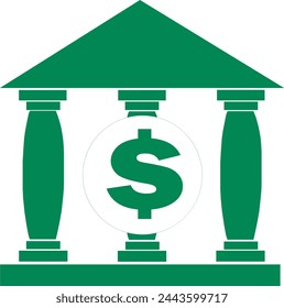 bank icon simple vector illustration, bank icon with dollar sign, bank icon, bank logo, house of money