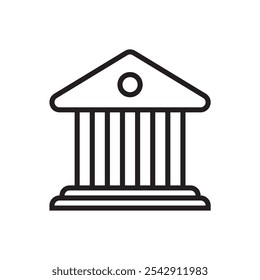 Bank icon. Simple vector sign.