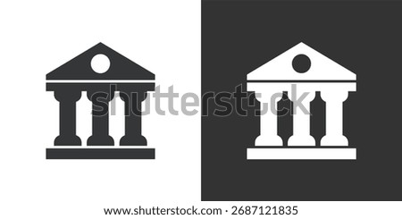 Bank Icon. Solid glyph series icon