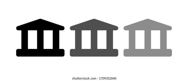 bank icon stock vector illustration flat design.