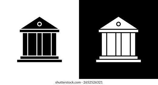 Bank icon symbol collection. Flat vector stock illustration.
