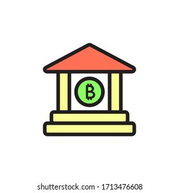 Bank Icon In Trendy  Design Vector Eps 10
