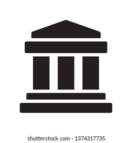 Bank icon in trendy flat style design. Vector graphic illustration. Bank symbol for website design, logo, app, and ui. Vector file. EPS 10.
