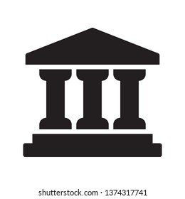 Bank icon in trendy flat style design. Vector graphic illustration. Bank symbol for website design, logo, app, and ui. Vector file. EPS 10.