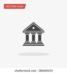 Bank Icon in trendy flat style isolated on grey background. Government symbol for your web design, logo, UI. Vector illustration, EPS10.