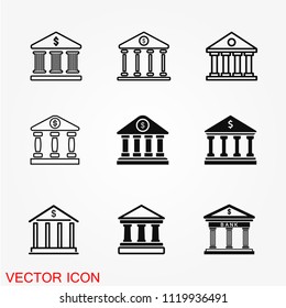 Bank icon vector