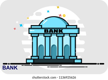 bank, icon vector