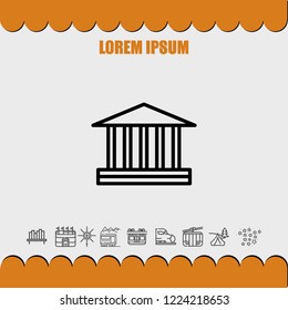 Bank icon vector