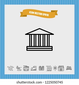 Bank icon vector