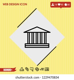 Bank icon vector