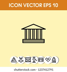 Bank icon vector