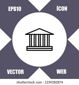 Bank icon vector