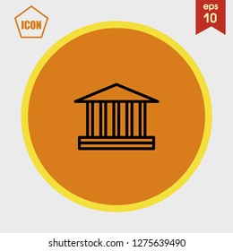 Bank icon vector