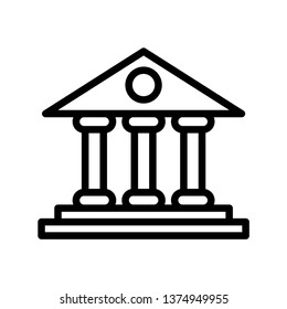 Ancient Building Columns Symbol Bank Modern Stock Vector (Royalty Free ...