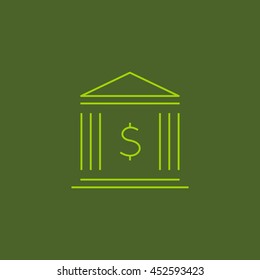  Bank Icon Vector.