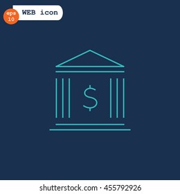  Bank Icon Vector.