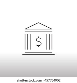  Bank Icon Vector.