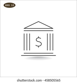  Bank Icon Vector.